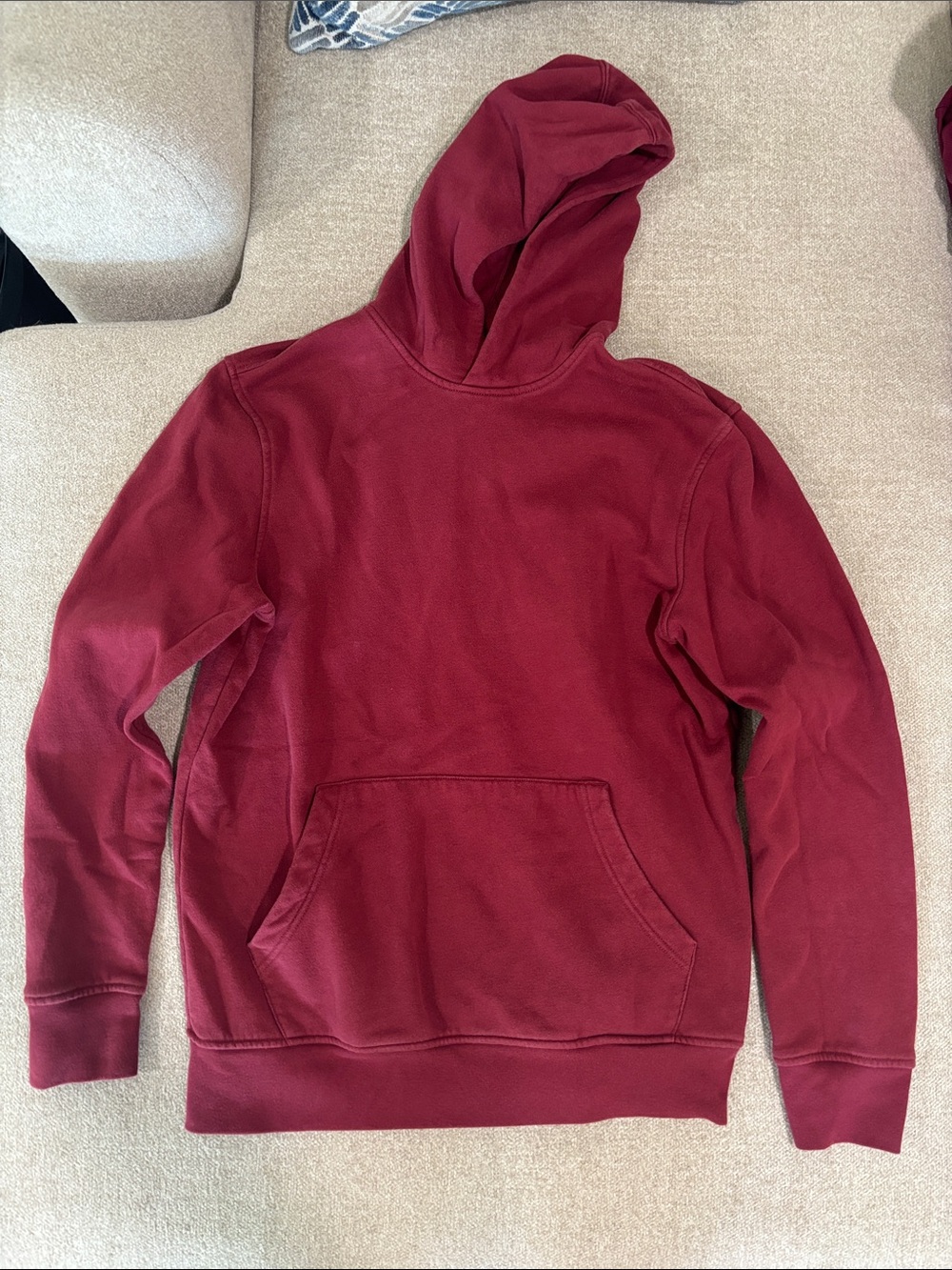 Sonoma Men's Burgundy Hooded Pullover Sweatshirt